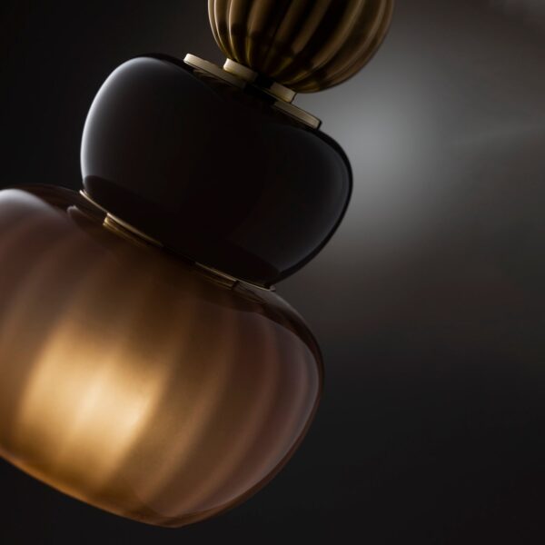 Итальянский подвесной светильник Ginevra Pendant Light - Brown & Gold 2