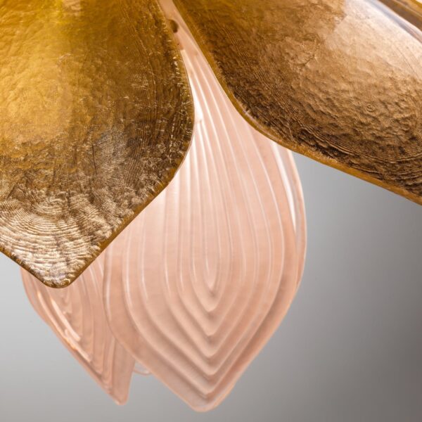 Итальянская люстра Tulip Chandelier - 8 Lights - Pink & Gold 2