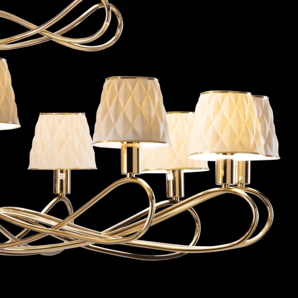 Итальянская люстра Infinity 18 Light Chandelier - White & Gold 2