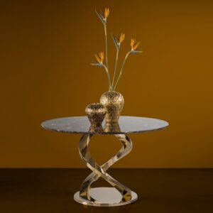 Итальянский стол Woman Dining Table - Dark Emperador & Gold 2