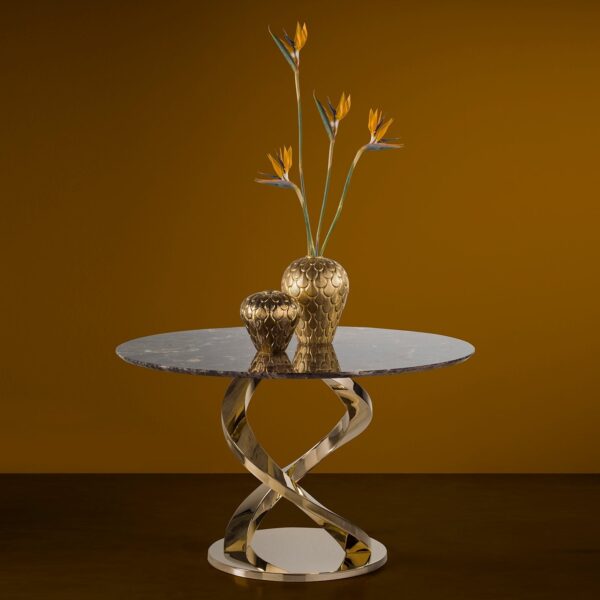 Итальянский стол Woman Dining Table - Dark Emperador & Gold 2