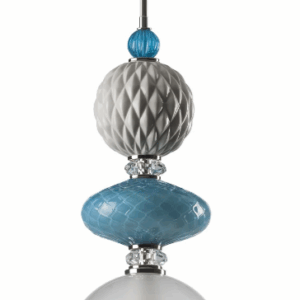 Divas Audrey Pendant Light - Pearl Grey & Turquoise от VILLARY