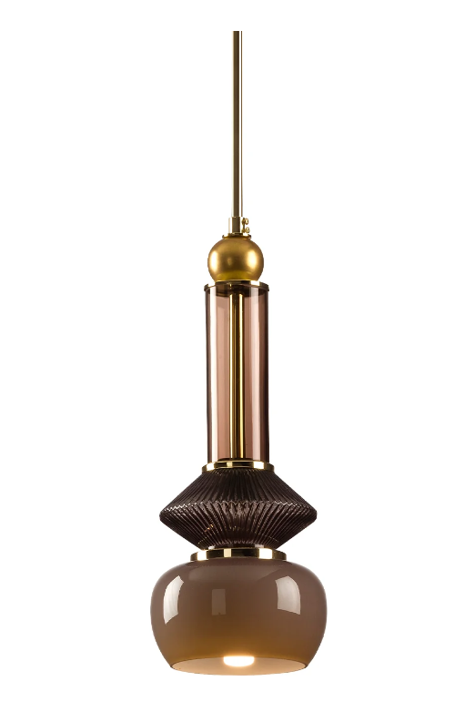 Итальянский подвесной светильник Lolite Marie Pendant Light - Brown & Transparent