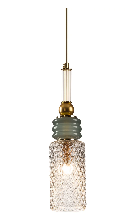 Итальянский подвесной светильник Lolite Josephine Pendant Light - Green & Transparent