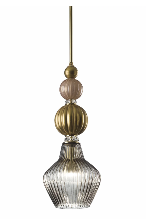 Итальянский подвесной светильник Divas Grace Pendant Light - Gold & Transparent