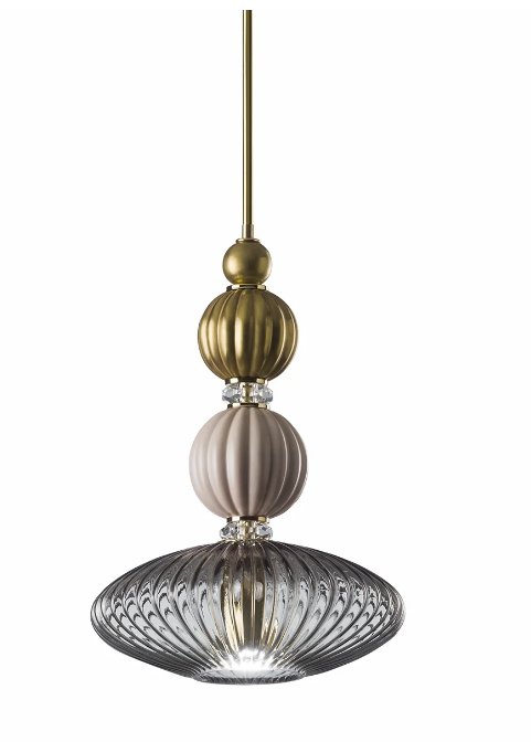 Итальянский подвесной светильник Divas Rita Pendant Light - Gold & Transparent