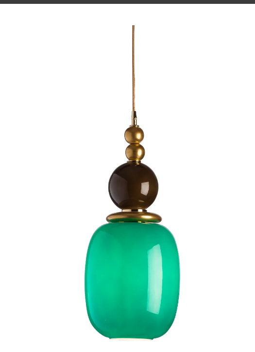 Итальянский подвесной светильник Violette Pendant Light - Green & Gold от VILLARY