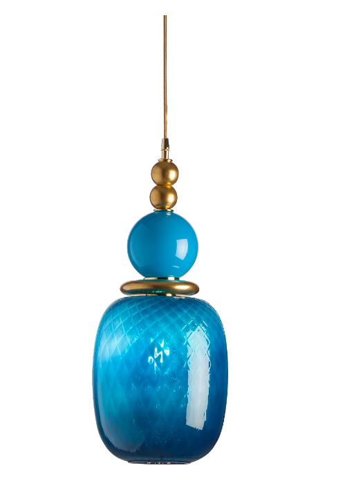 Итальянский подвесной светильник Violette Pendant Light - Blue & Gold