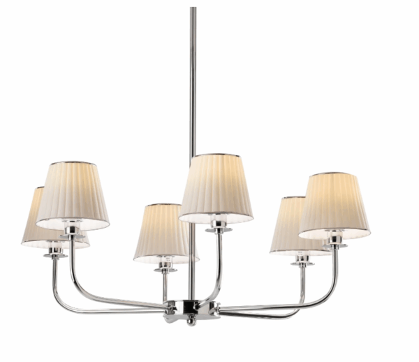 Итальянская люстра Reve 6 Light Chandelier - White & Platinum от VILLARY