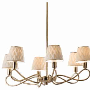 Итальянская люстра Infinity 6 Light Chandelier - White & Gold от VILLARY