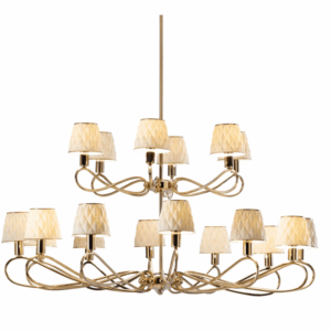 Итальянская люстра Infinity 18 Light Chandelier - White & Gold от VILLARY