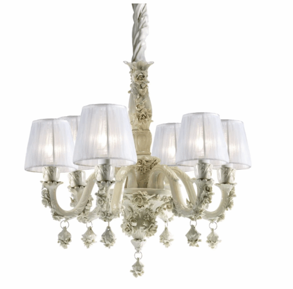 Итальянская люстра Louis XIV - 6 light Chandelier - White