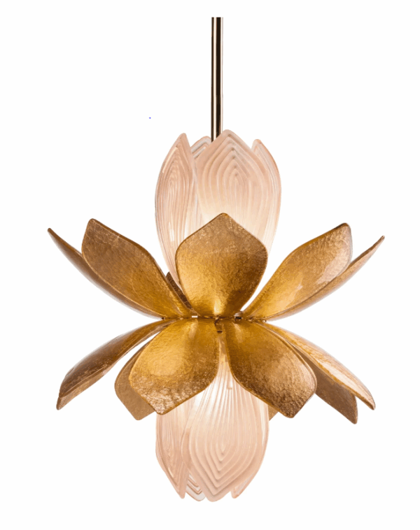Итальянская люстра Tulip Chandelier - 8 Lights - Pink & Gold от VILLARY