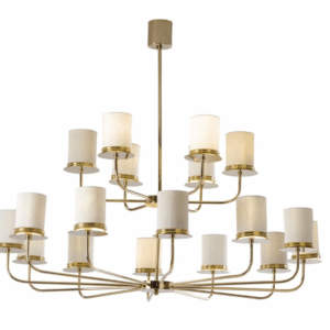 Итальянская люстра London 18 Light Chandelier - White & Gold от VILLARY