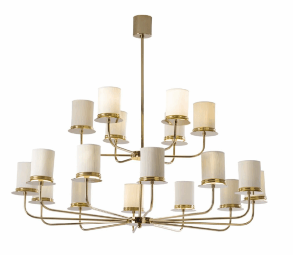 Итальянская люстра London 18 Light Chandelier - White & Gold