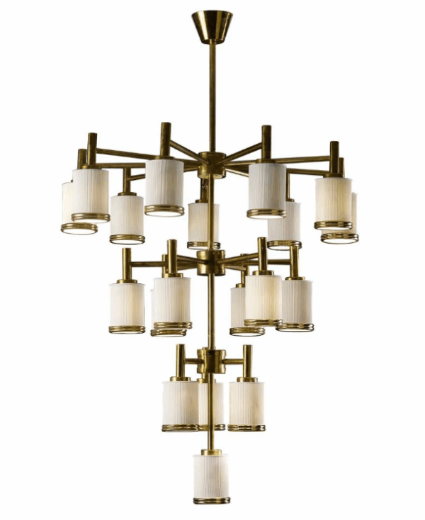 Итальянская люстра Gilda Large Chandelier - 19 Lights - White & Gold от VILLARY