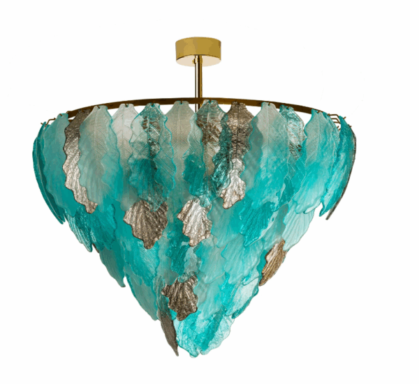 Итальянская люстра Kelly Chandelier - 12 Lights - Aquamarine & Platinum от VILLARY