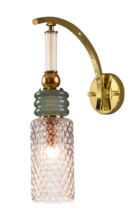 Итальянская настенная лампа Lolite Josephine Wall Light - Green & Transparent