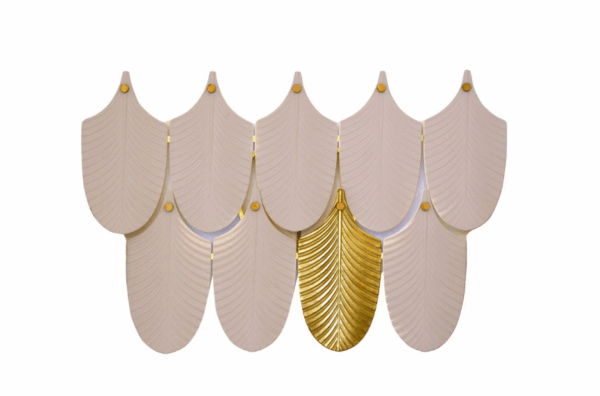 Итальянская настенная лампа Peacock Wall Light - White & Gold - - Santorini