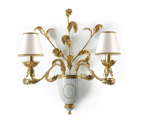 Итальянская настенная лампа Napoleon II Wall Light - White & Gold