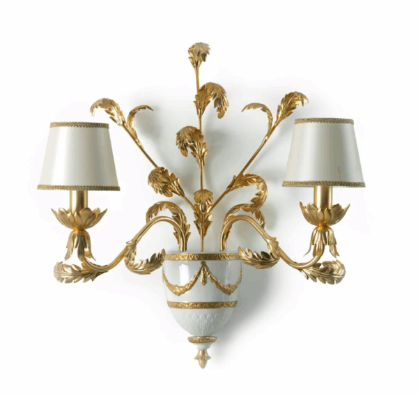 Итальянская настенная лампа Josephine Wall Light - White & Gold