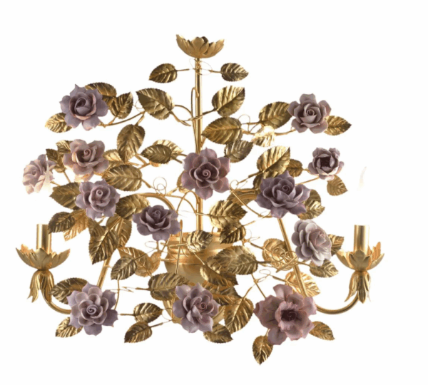 Итальянская настенная лампа Marie Antoinette Wall light - Gold & Pink