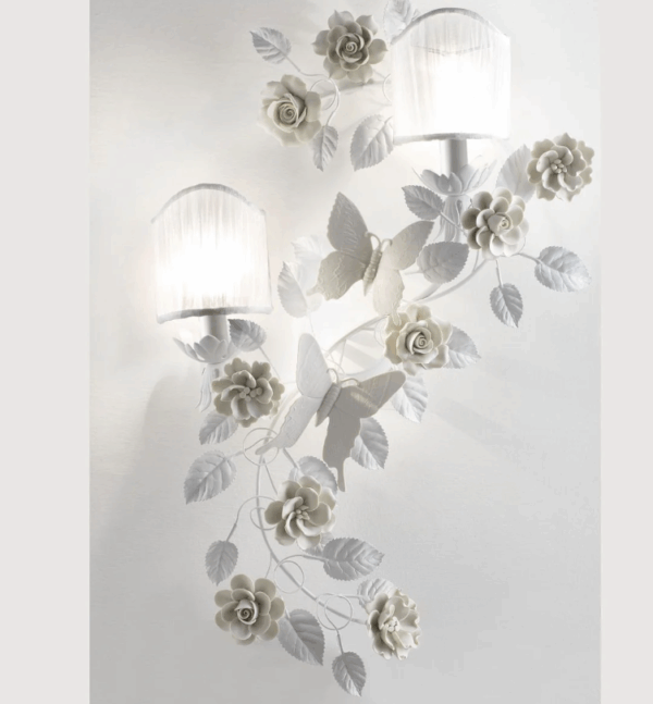 Итальянская настенная лампа Butterfly Wall Light - White