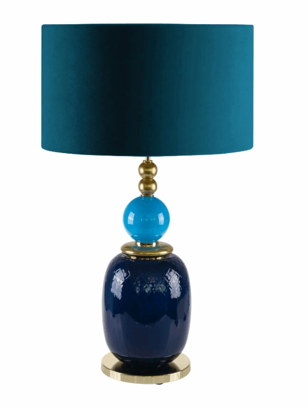 Итальянская настольная лампа Violette Table Lamp - Blue & Gold