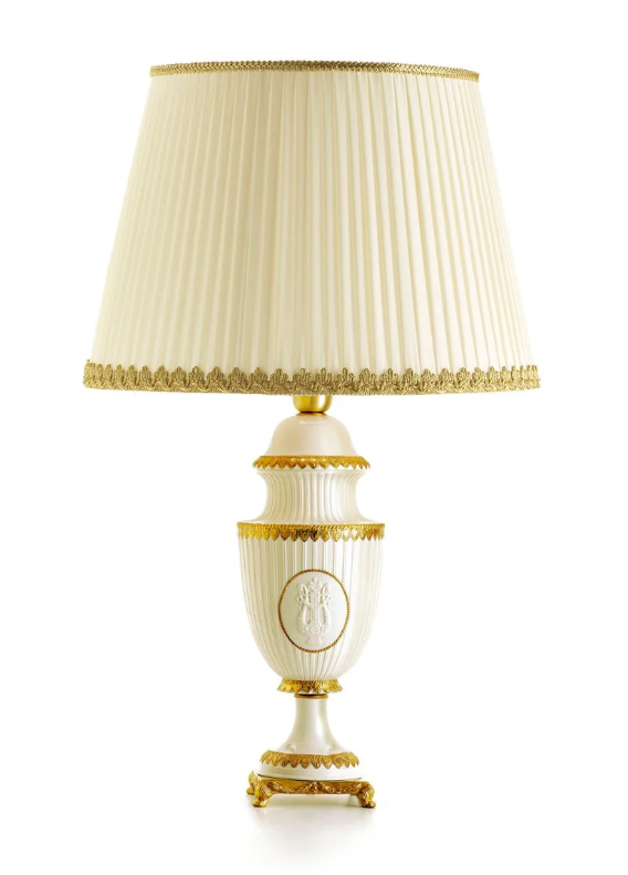 Итальянская настольная лампа Napoleon II Large Table Lamp - White & Gold