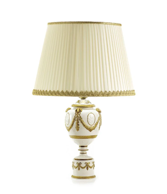 Итальянская настольная лампа Napoleon Small Table Lamp - White & Gold