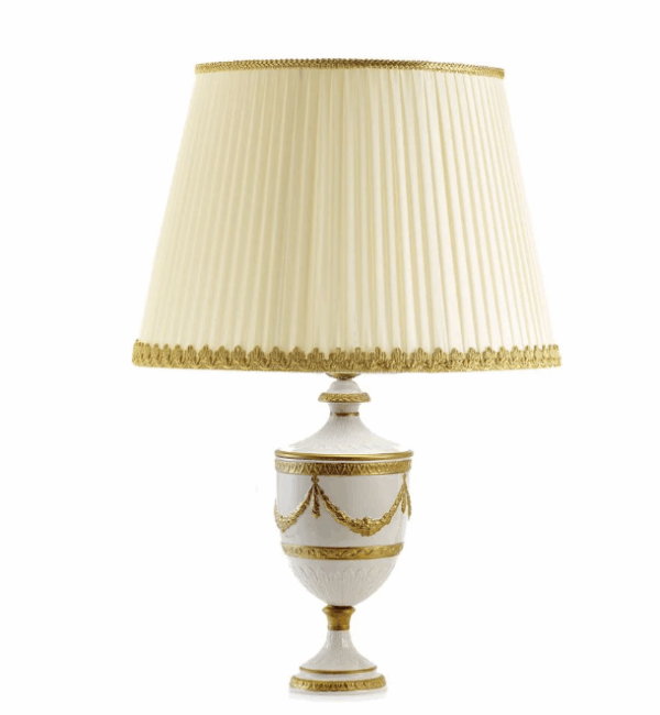 Итальянская настольная лампа Josephine Small Table Lamp - White & Gold