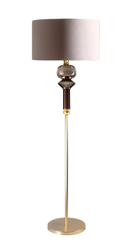 Итальянский напольный торшер Lolite Marie Floor Lamp - Brown & Transparent