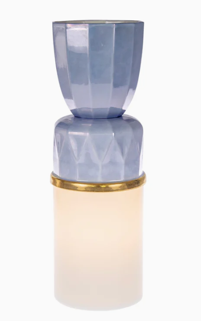 Итальянская настольная лампа Aglaia by De Bona De Meo Rechargable Lamp - Pearly Avio