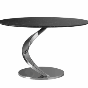 Итальянский стол Wave Dining Table - Black Marquinia & Chrome от VILLARY