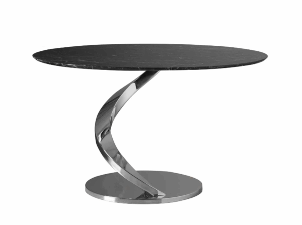 Итальянский стол Wave Dining Table - Black Marquinia & Chrome от VILLARY