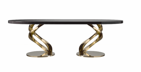 Итальянский стол Eclypse Large Oval Dining Table - Black & Gold от VILLARY