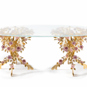 Итальянский стол Marie Antoinette Oval Dining Table - Gold & Pink от VILLARY