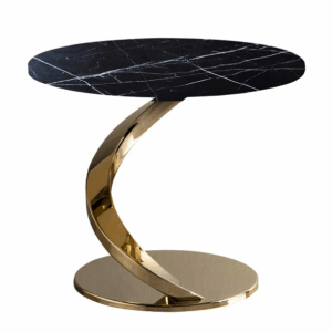 Итальянский столик Wave Coffee Table - Black Marquinia & Gold от VILLARY