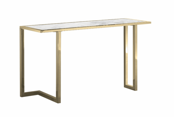 Итальянская консоль Deco Console - Carrara & Gold