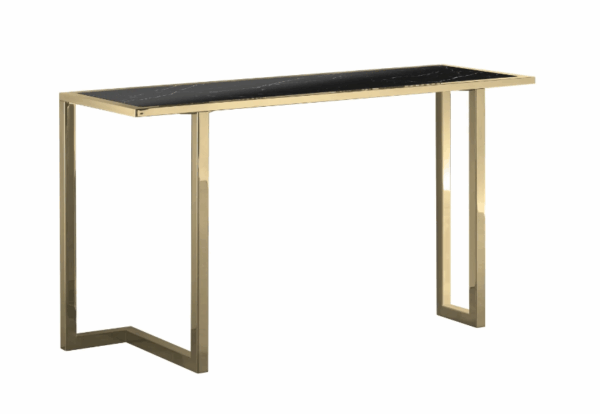 Итальянская консоль Deco Console - Black Marquinia & Gold от VILLARY