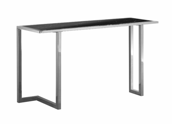 Итальянская консоль Deco Console - Black Marquinia & Chrome от VILLARY