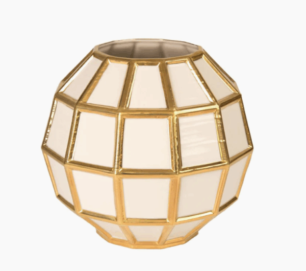 Итальянская ваза Leonardo Vase - White & Gold от VILLARY