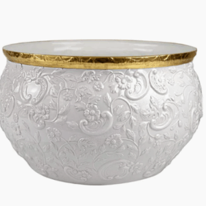 Итальянская ваза Taormina Small Cachepot - White & Gold от VILLARY