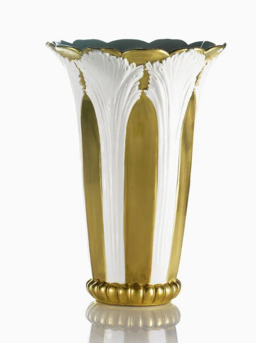 Итальянская ваза Tulip Vase - White & Gold
