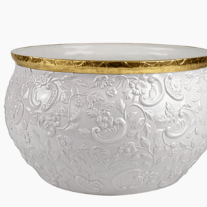 Итальянская ваза Taormina Medium Cachepot - White & Gold от VILLARY