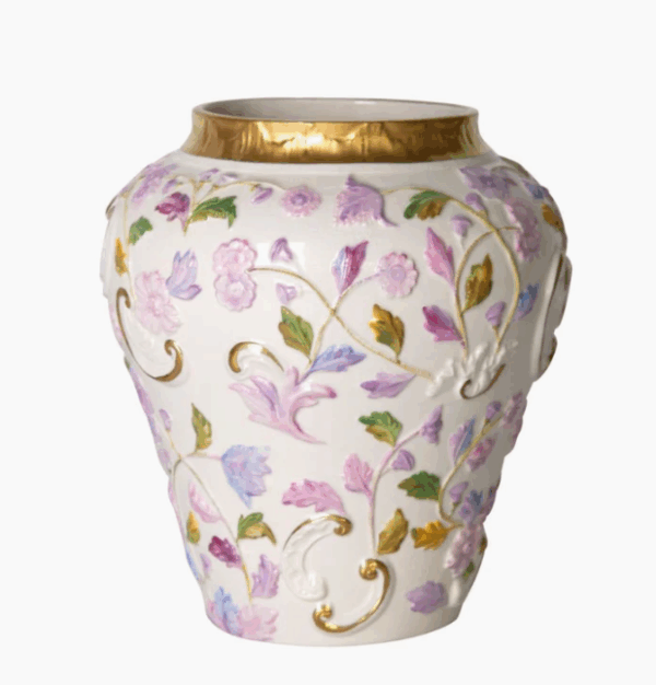 Итальянская ваза Taormina Small Vase - Multicolor & Gold