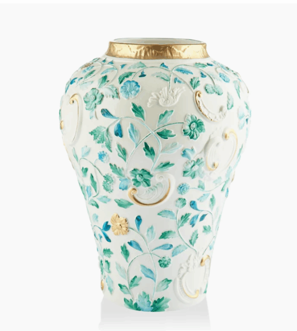Итальянская ваза Taormina Large Vase - Turquoise & Gold
