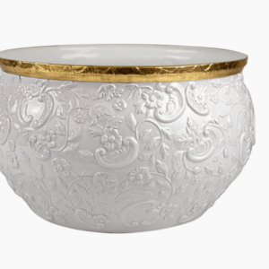 Итальянская ваза Taormina Large Cachepot - White & Gold от VILLARY