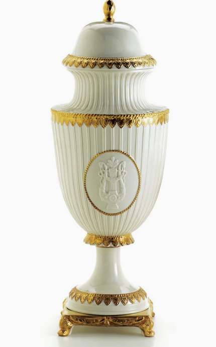 Итальянская ваза Napoleon II Large Potiche - White & Gold