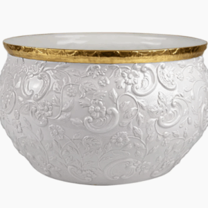 Итальянская ваза Taormina Large Cachepot - White & Gold от VILLARY